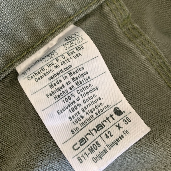 Vintage Carhartt Original Dungaree Fit Denim Jeans sz 42 - Picture 11 of 11